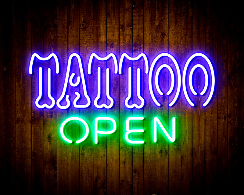 Tattoo Open Flex Silicone LED Sign (Neon-Style, LED Technology) - LED Gift Works