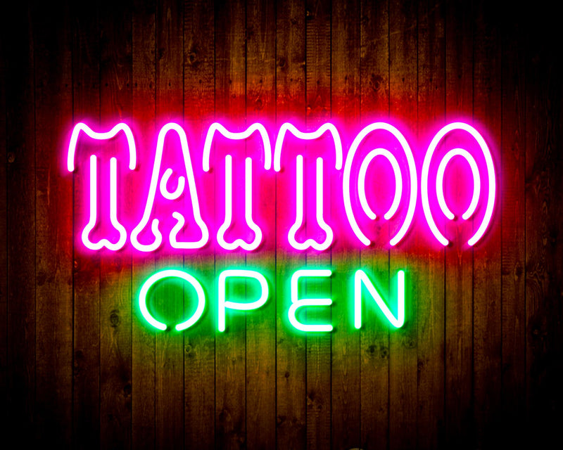 Tattoo Open Flex Silicone LED Sign (Neon-Style, LED Technology) - LED Gift Works