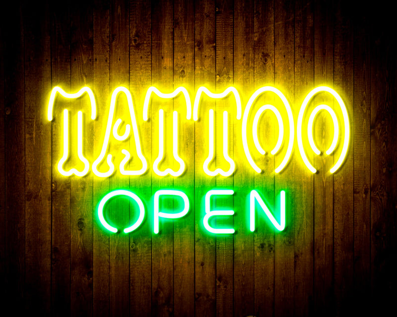 Tattoo Open Flex Silicone LED Sign (Neon-Style, LED Technology) - LED Gift Works