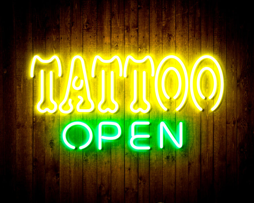 Tattoo Open Flex Silicone LED Sign (Neon-Style, LED Technology) - Way Up Gifts