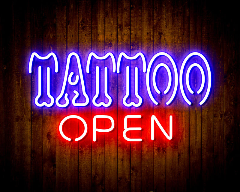 Tattoo Open Flex Silicone LED Sign (Neon-Style, LED Technology) - LED Gift Works