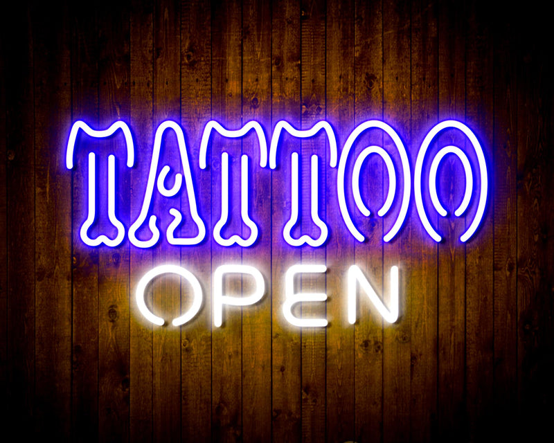 Tattoo Open Flex Silicone LED Sign (Neon-Style, LED Technology) - LED Gift Works