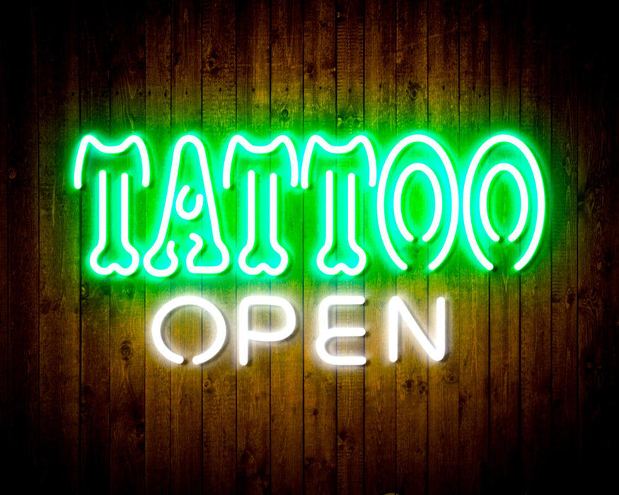 Tattoo Open Flex Silicone LED Sign (Neon-Style, LED Technology) - Way Up Gifts