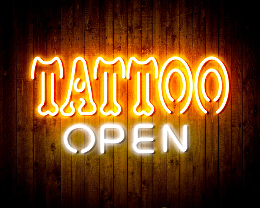 Tattoo Open Flex Silicone LED Sign (Neon-Style, LED Technology) - Way Up Gifts