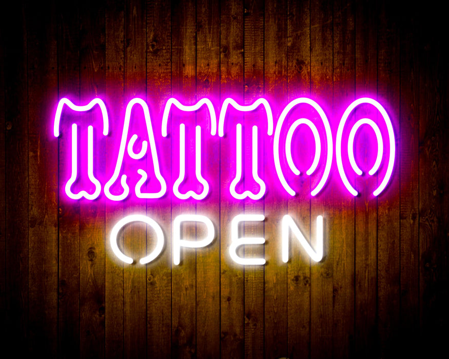 Tattoo Open Flex Silicone LED Sign (Neon-Style, LED Technology) - Way Up Gifts