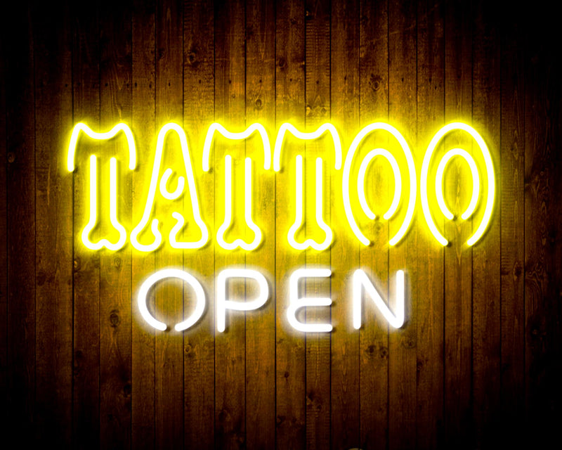 Tattoo Open Flex Silicone LED Sign (Neon-Style, LED Technology) - LED Gift Works