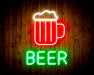 Beer with Beer Mug Flex Silicone LED Sign (Neon-Style, LED Technology) - Way Up Gifts