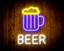Beer with Beer Mug Flex Silicone LED Sign (Neon-Style, LED Technology) - Way Up Gifts