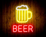 Beer with Beer Mug Flex Silicone LED Sign (Neon-Style, LED Technology) - Way Up Gifts