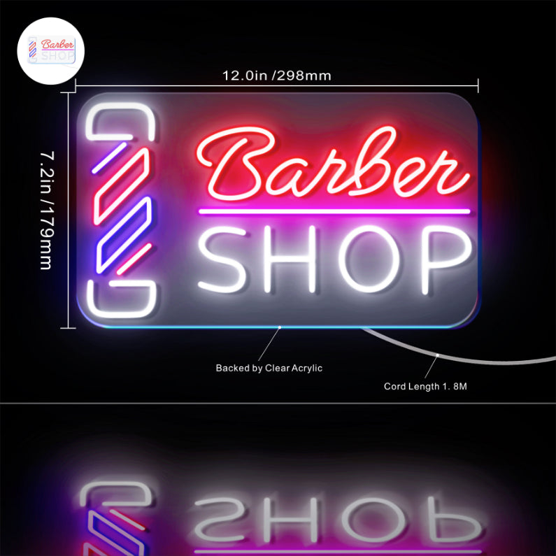 Barber Shop Flex Silicone LED Sign (Neon-Style, LED Technology) - LED Gift Works
