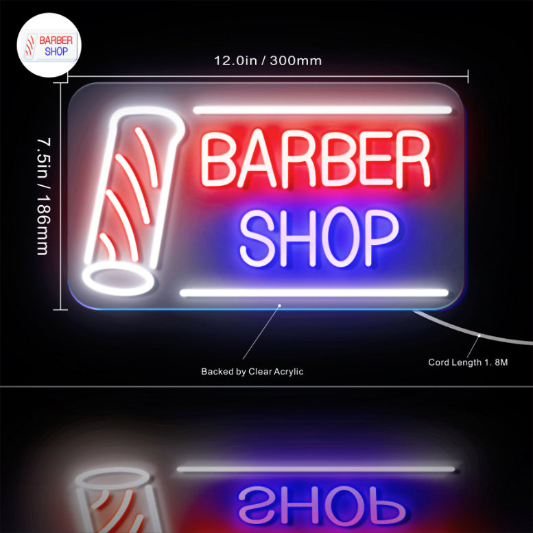 Barber Shop Flex Silicone LED Sign (Neon-Style, LED Technology) - LED Gift Works