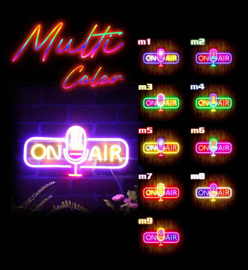 Microphone On Air Flex Silicone LED Sign (Neon-Style, LED Technology) - LED Gift Works