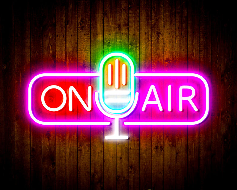 Microphone On Air Flex Silicone LED Sign (Neon-Style, LED Technology) - LED Gift Works