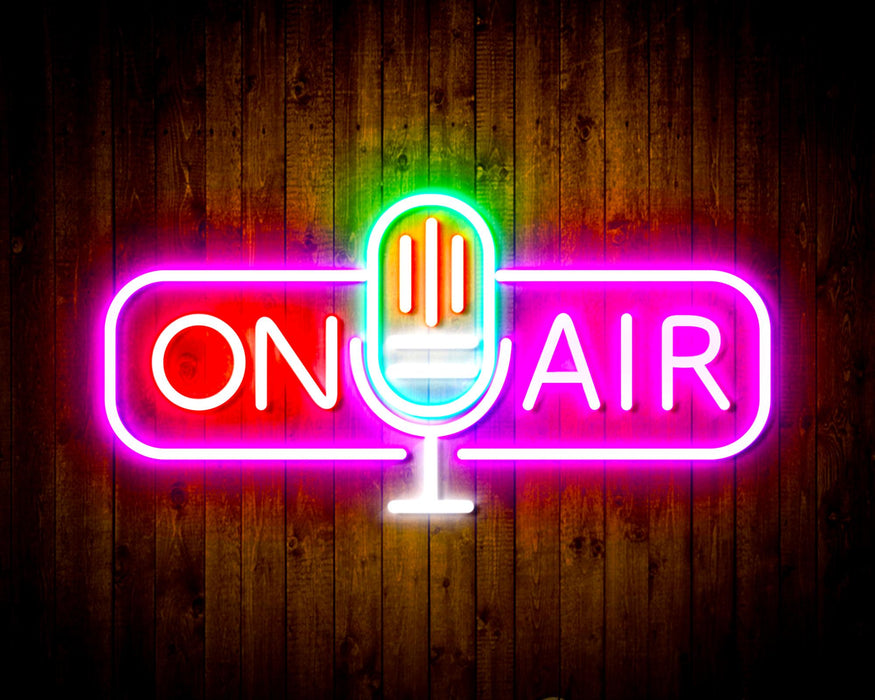 Microphone On Air Flex Silicone LED Sign (Neon-Style, LED Technology) - Way Up Gifts