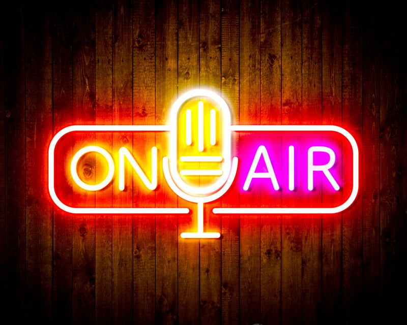 Microphone On Air Flex Silicone LED Sign (Neon-Style, LED Technology) - LED Gift Works