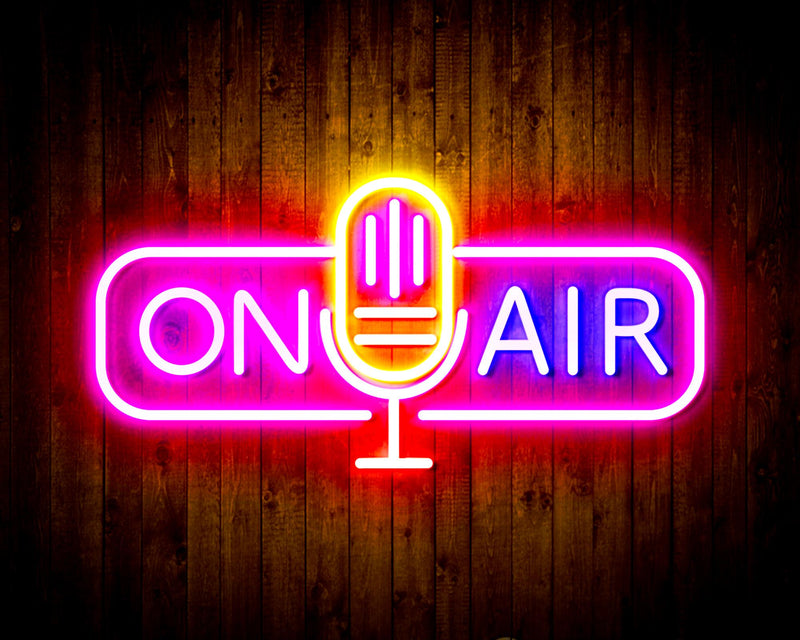 Microphone On Air Flex Silicone LED Sign (Neon-Style, LED Technology) - LED Gift Works