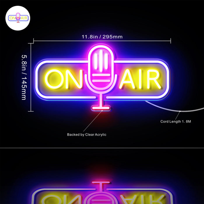 Microphone On Air Flex Silicone LED Sign (Neon-Style, LED Technology) - Way Up Gifts