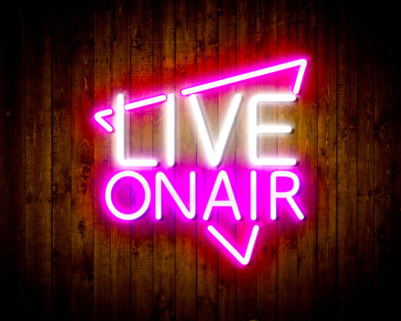 Live On Air Flex Silicone LED Sign (Neon-Style, LED Technology) - LED Gift Works