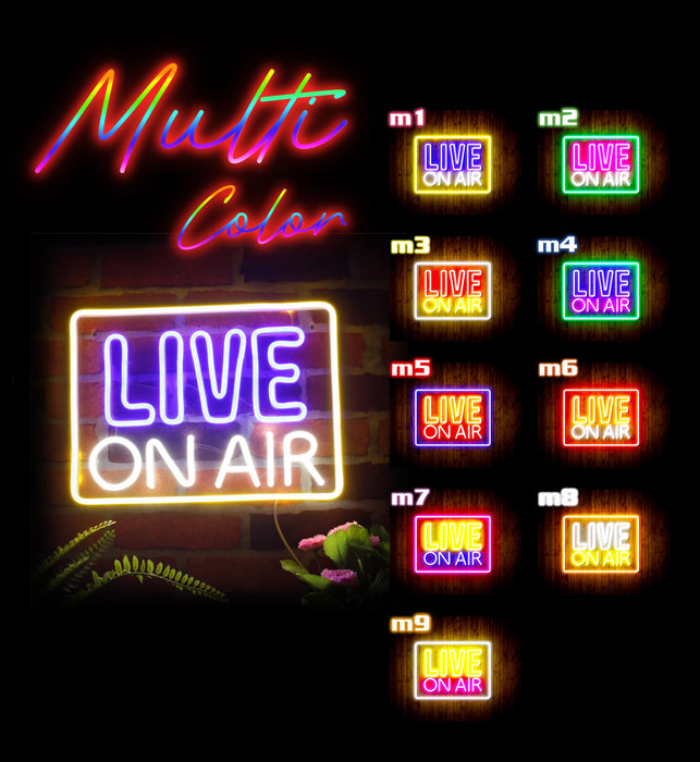 Live On Air Flex Silicone LED Sign (Neon-Style, LED Technology) - Way Up Gifts