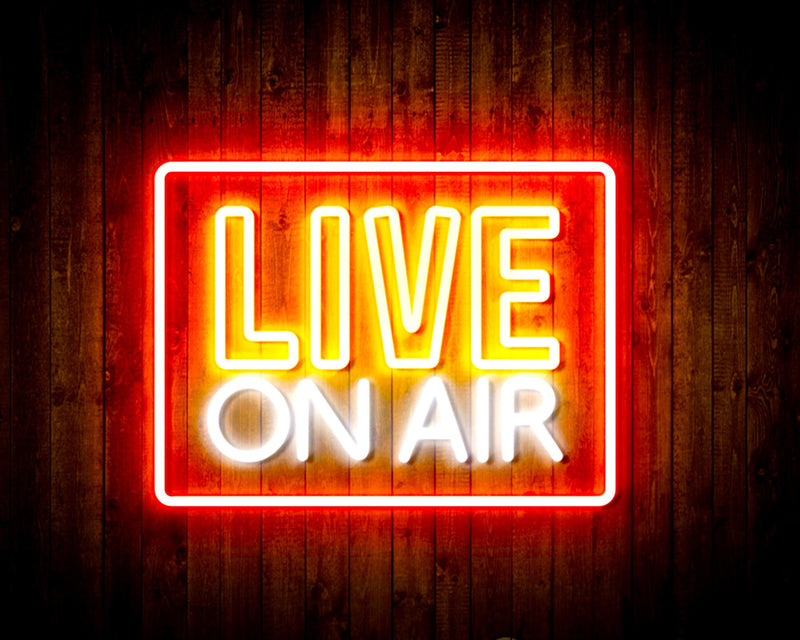 Live On Air Flex Silicone LED Sign (Neon-Style, LED Technology) - LED Gift Works