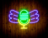 Microphone with Wings Flex Silicone LED Sign (Neon-Style, LED Technology) - Way Up Gifts