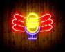 Microphone with Wings Flex Silicone LED Sign (Neon-Style, LED Technology) - Way Up Gifts