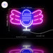 Microphone with Wings Flex Silicone LED Sign (Neon-Style, LED Technology) - Way Up Gifts