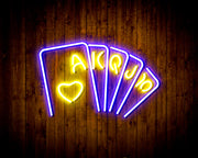 Poker Royal Flush Flex Silicone LED Sign (Neon-Style, LED Technology) - LED Gift Works