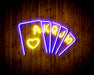 Poker Royal Flush Flex Silicone LED Sign (Neon-Style, LED Technology) - Way Up Gifts