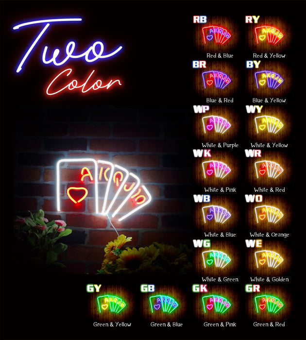 Poker Royal Flush Flex Silicone LED Sign (Neon-Style, LED Technology) - Way Up Gifts