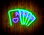 Poker Royal Flush Flex Silicone LED Sign (Neon-Style, LED Technology) - LED Gift Works