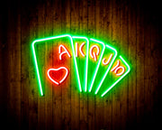 Poker Royal Flush Flex Silicone LED Sign (Neon-Style, LED Technology) - LED Gift Works