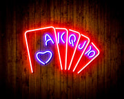 Poker Royal Flush Flex Silicone LED Sign (Neon-Style, LED Technology) - LED Gift Works