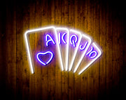 Poker Royal Flush Flex Silicone LED Sign (Neon-Style, LED Technology) - LED Gift Works
