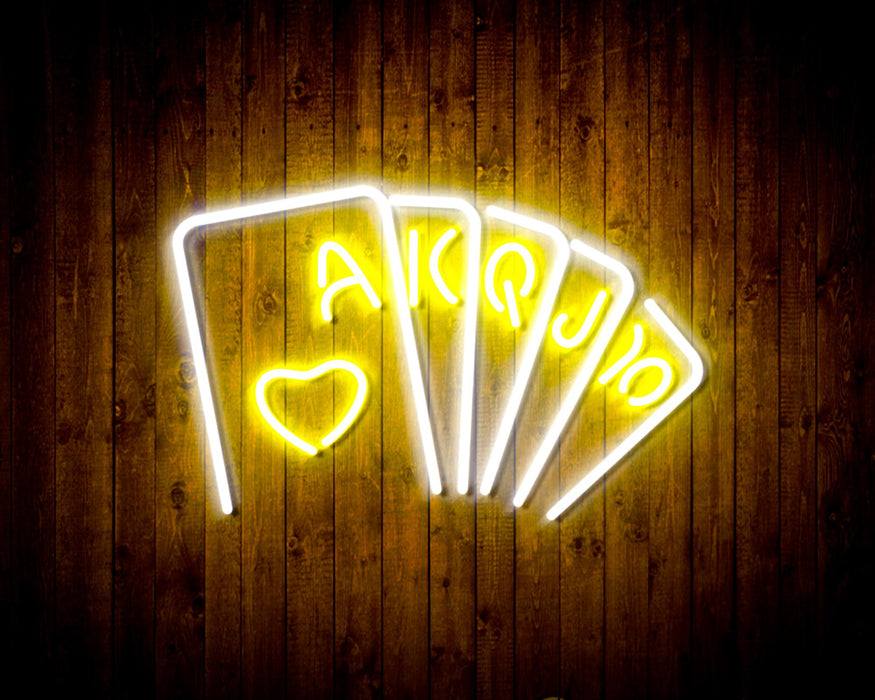 Poker Royal Flush Flex Silicone LED Sign (Neon-Style, LED Technology) - Way Up Gifts
