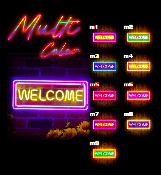 Welcome Flex Silicone LED Sign (Neon-Style, LED Technology) - Way Up Gifts