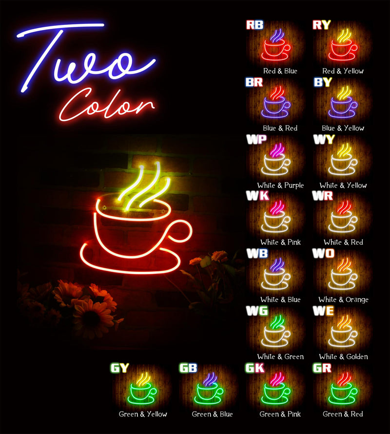 Coffee Cup Flex Silicone LED Sign (Neon-Style, LED Technology) - LED Gift Works