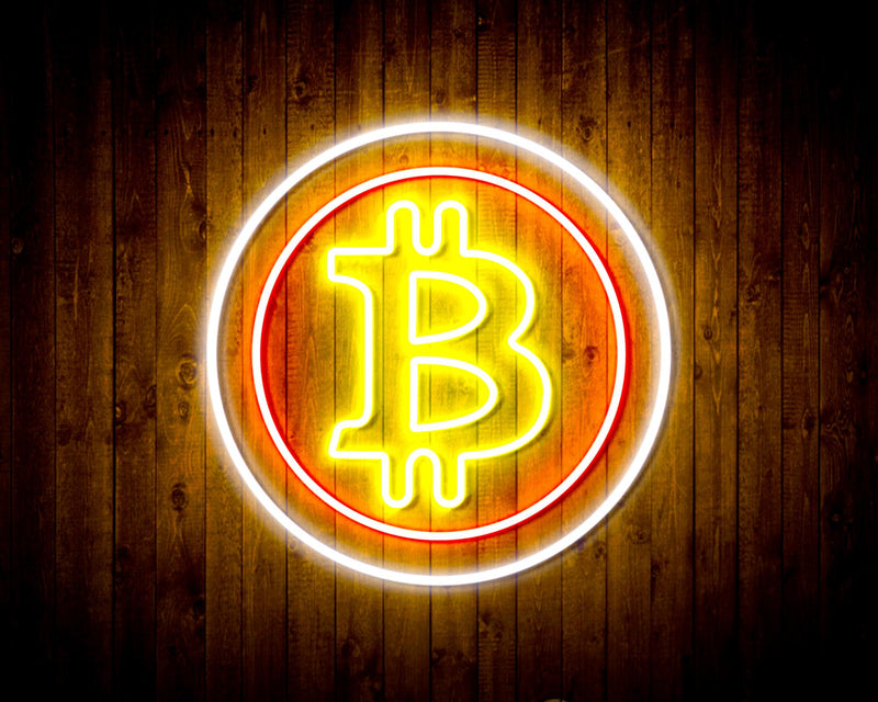 Bitcoin Symbol Flex Silicone LED Sign (Neon-Style, LED Technology) - LED Gift Works