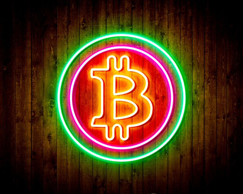 Bitcoin Symbol Flex Silicone LED Sign (Neon-Style, LED Technology) - LED Gift Works