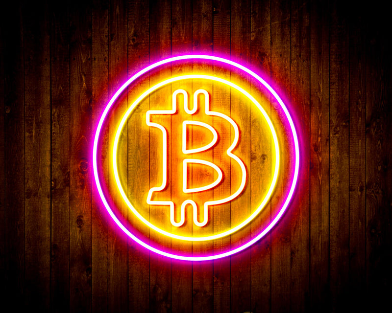 Bitcoin Symbol Flex Silicone LED Sign (Neon-Style, LED Technology) - LED Gift Works