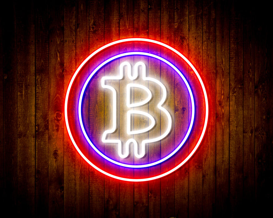Bitcoin Symbol Flex Silicone LED Sign (Neon-Style, LED Technology) - Way Up Gifts