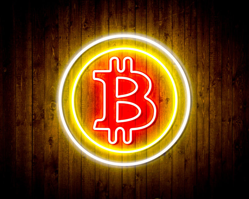 Bitcoin Symbol Flex Silicone LED Sign (Neon-Style, LED Technology) - LED Gift Works