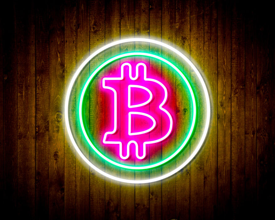 Bitcoin Symbol Flex Silicone LED Sign (Neon-Style, LED Technology) - Way Up Gifts