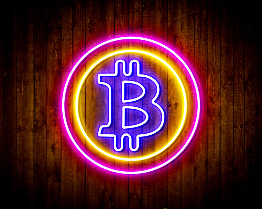 Bitcoin Symbol Flex Silicone LED Sign (Neon-Style, LED Technology) - Way Up Gifts