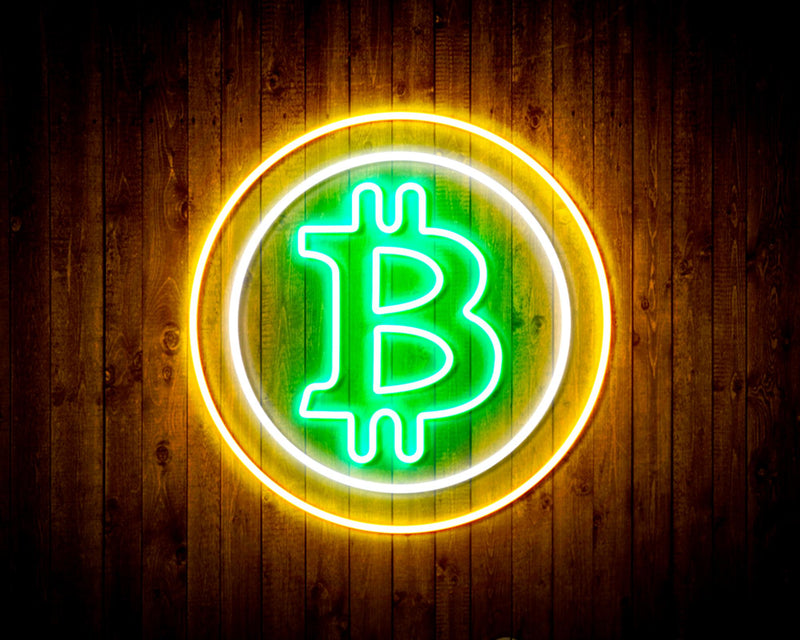 Bitcoin Symbol Flex Silicone LED Sign (Neon-Style, LED Technology) - LED Gift Works