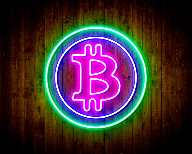 Bitcoin Symbol Flex Silicone LED Sign (Neon-Style, LED Technology) - LED Gift Works