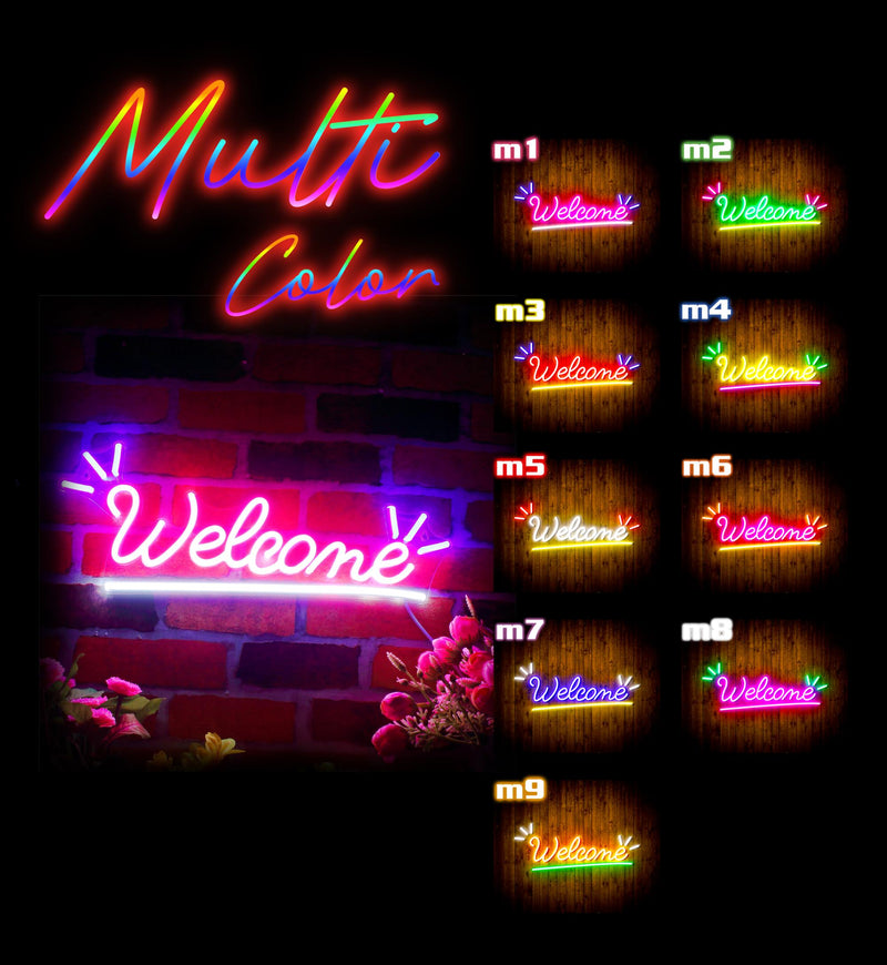 Welcome Flex Silicone LED Sign (Neon-Style, LED Technology) - LED Gift Works