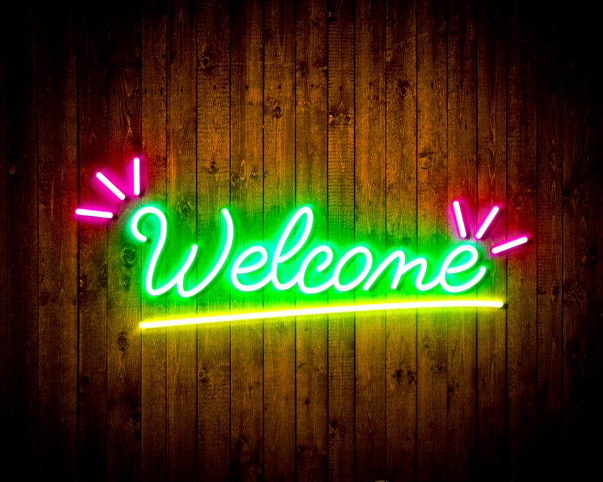 Welcome Flex Silicone LED Sign (Neon-Style, LED Technology) - Way Up Gifts