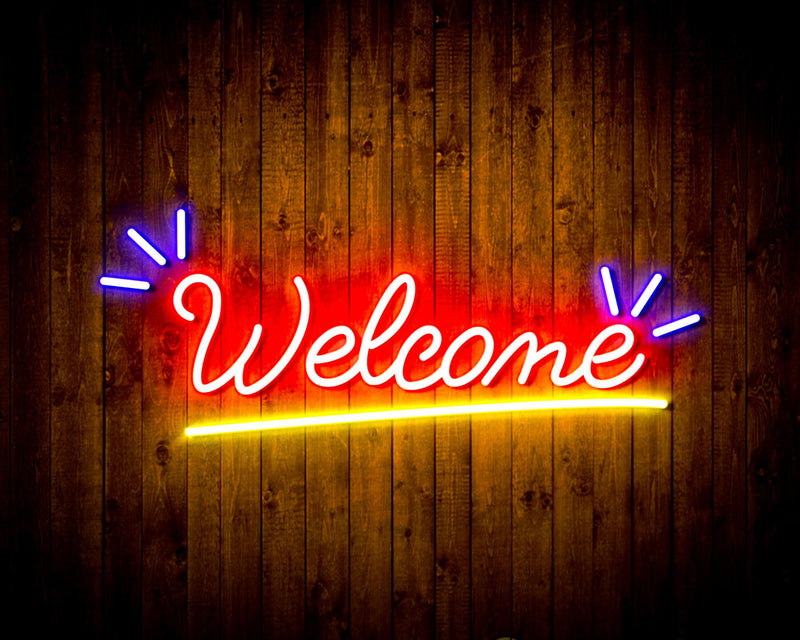Welcome Flex Silicone LED Sign (Neon-Style, LED Technology) - LED Gift Works