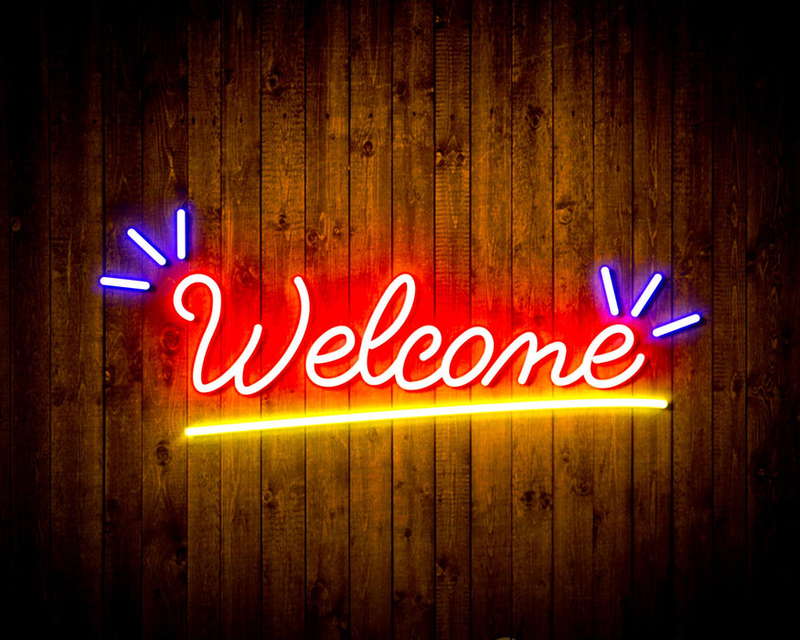 Welcome Flex Silicone LED Sign (Neon-Style, LED Technology) - Way Up Gifts